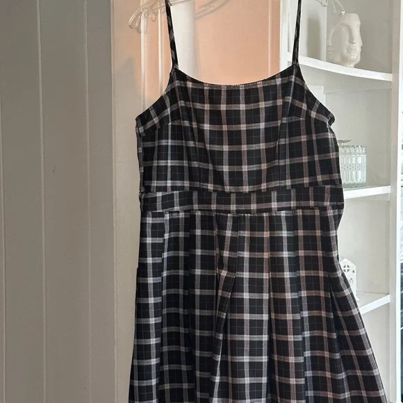Divided Black & White Plaid  Mini Dress - Picture 2 of 8